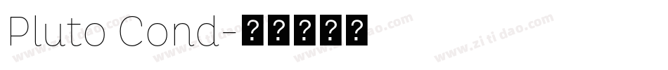 Pluto Cond字体转换